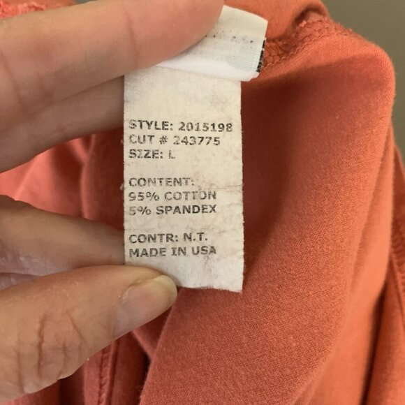 Cut Loose Womens L Tank Top Knit Sleeveless Orange Cotton Spandex Stretch Boho - Picture 7 of 12